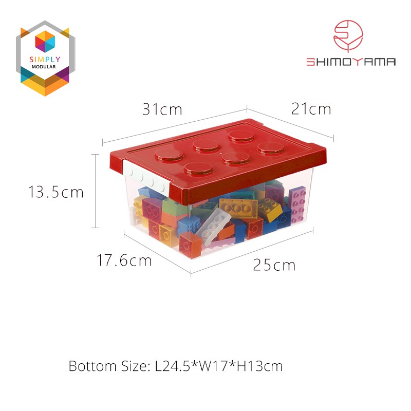 Shimoyama Lego Small Toy Storage Box Organizer Bin Rack Plastic Book Holder for Kids Shopee Philippines