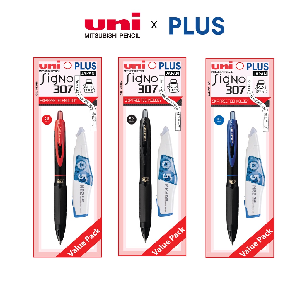 【Uni】Uni-ball Signo 307 Gel Ink Pen 0.5mm/0.7mm with MR2 Correction ...