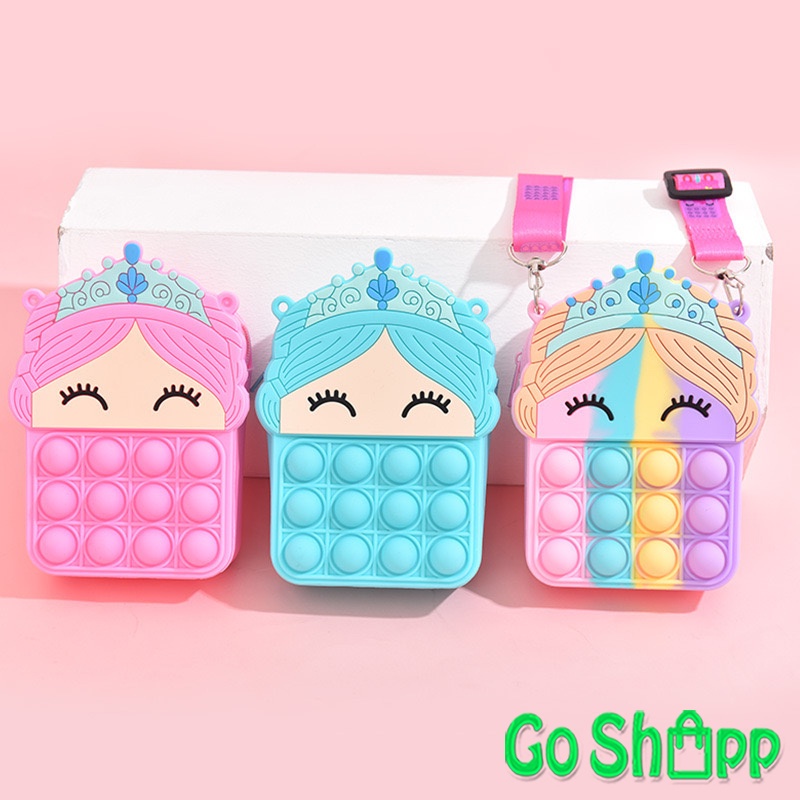 Imported Princess Character Children's Pop it Bag - Cute Unicorn ...