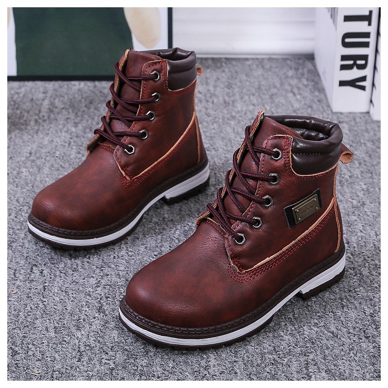 korean men's work shoe men's ankle martin boots dwarf boots for kids ...