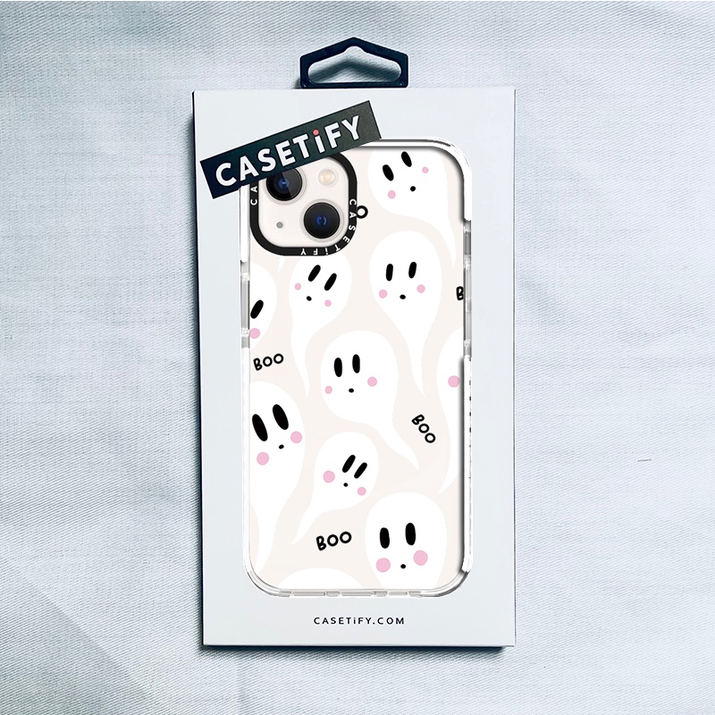 Casetify X Boo Ghost White Edge Case Iphone 13 12 11 Pro Max Mini Xs