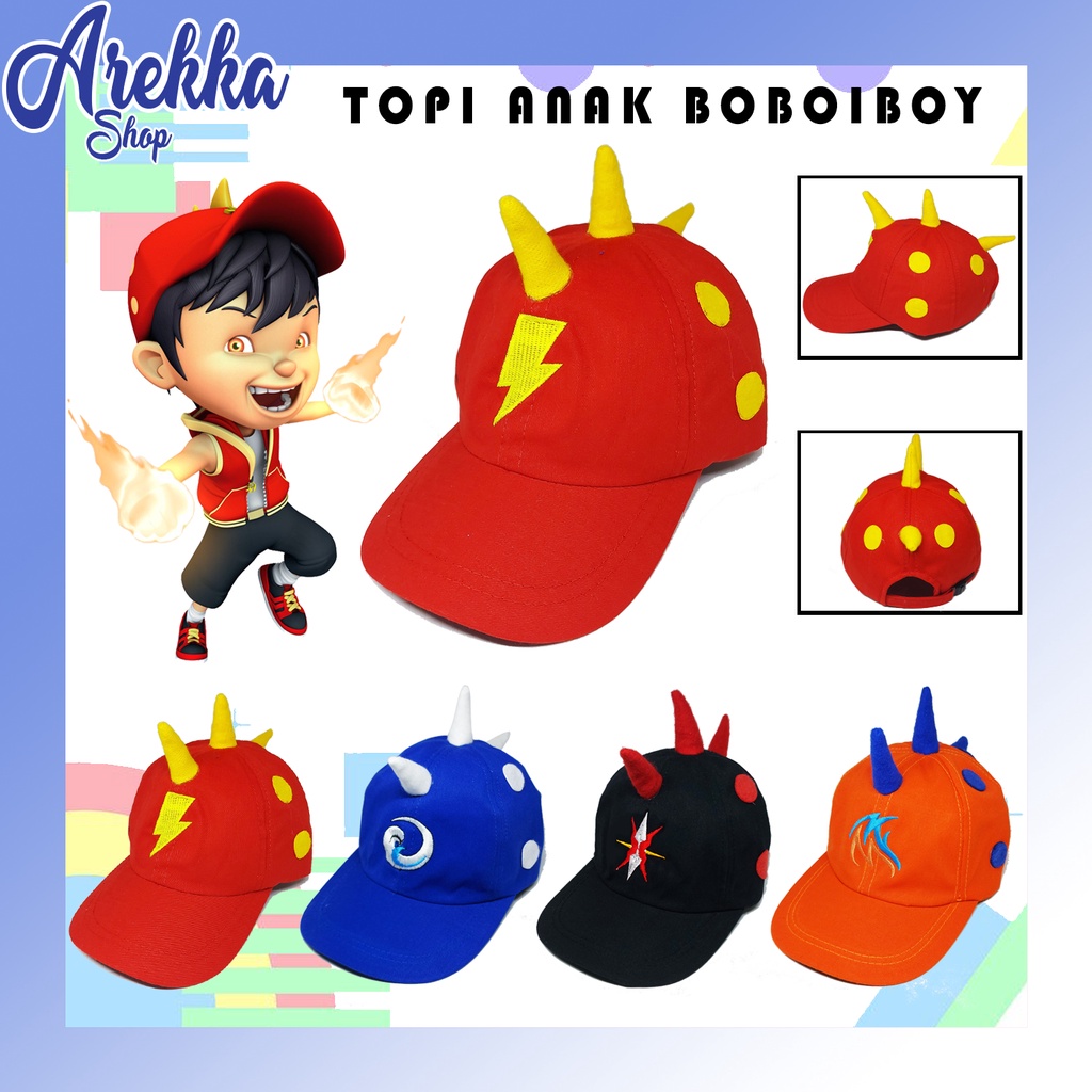 CAHAYA Kids Baseball Cap Boboiboy Character Model Cool Boys Age 3-7 ...