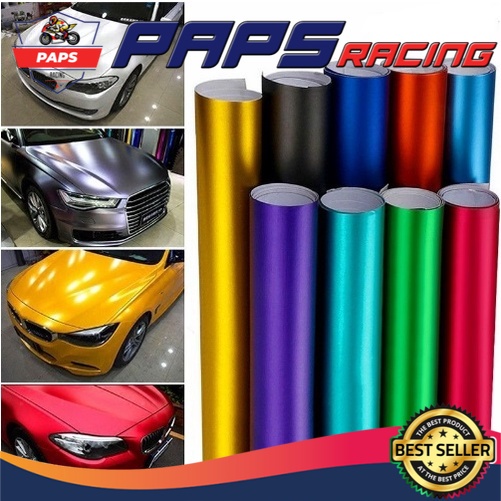 Matte Chrome PVC Vinyl Wrap Sticker Bubble Free 30X50CM / 50X50CM