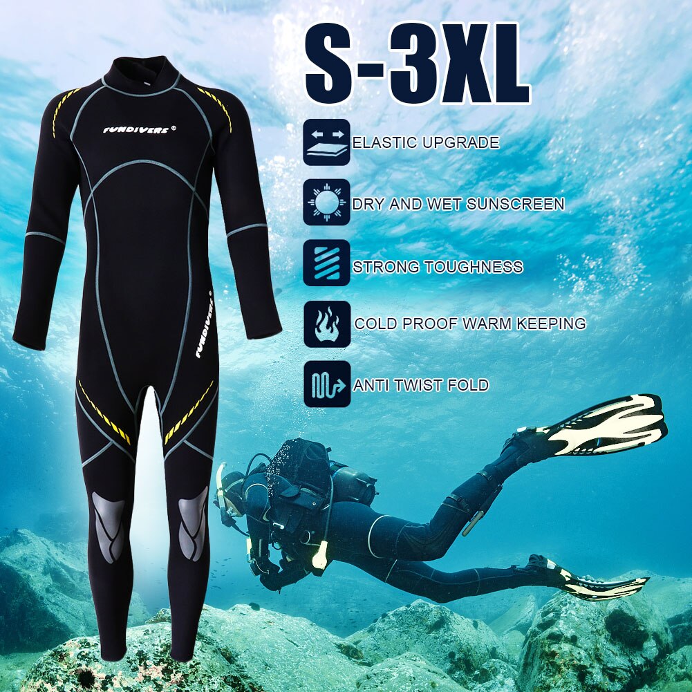 Men 3mm Neoprene Wetsuit Surfing Wet Suit Scuba Diving Suit for Snorkeling