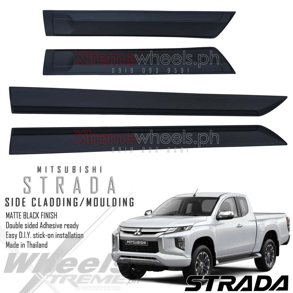 Strada 2015-2023 Matte Black Side Cladding / Moulding Thailand Made ...
