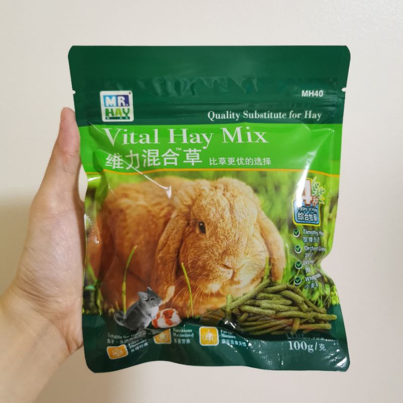 Mr. Hay VITAL HAY MIX Crunchy Hay Pellets (100g/800g) | Shopee Philippines
