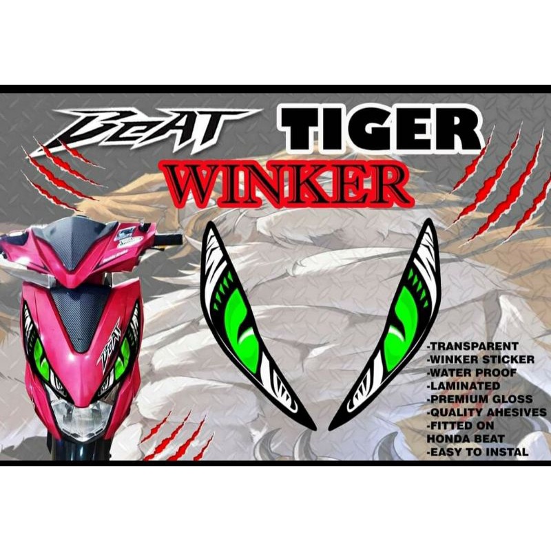 New Honda Beat Version 2 Eye winker tiger design | Shopee Philippines