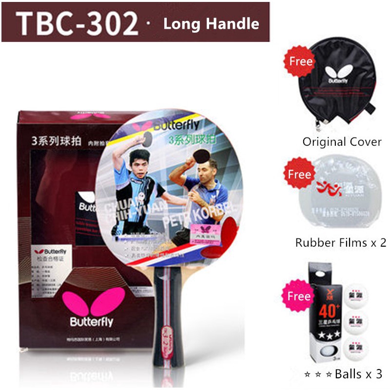 Butterfly TBC 302 table Tennis Racket Bat For School Student | Shopee ...