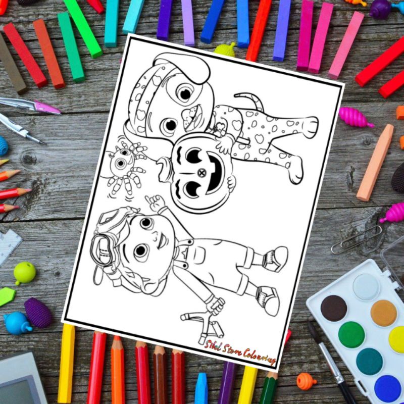 Cocomelon Themed Children's Coloring Paper Drawing Paper/ Drawing ...