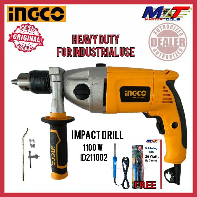 INGCO Impact Drill 1100W ID211002 16mm chuck capacity ️free soldiering ...