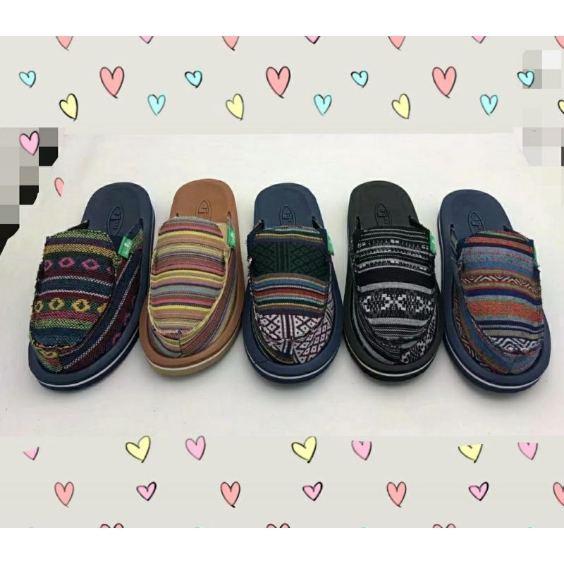 Sanuk Half Shoes printed new style Slide for ladies（36-40）
