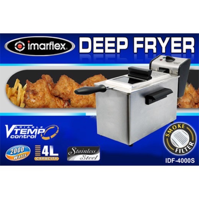 Imarflex Deep Fryer Stainless Steel 4L IDF4000S Shopee Philippines