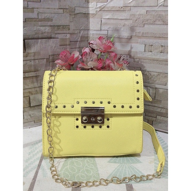 Zara yellow sling bag discount