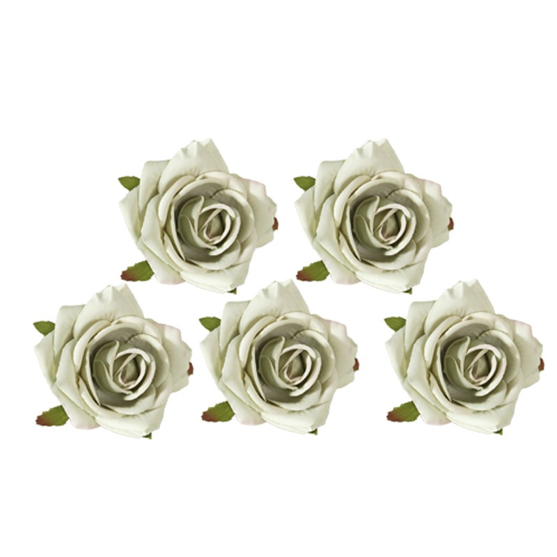 Artificial flowers 5 PCS 6CM Rose Flower Heads Wedding Cake Decoration