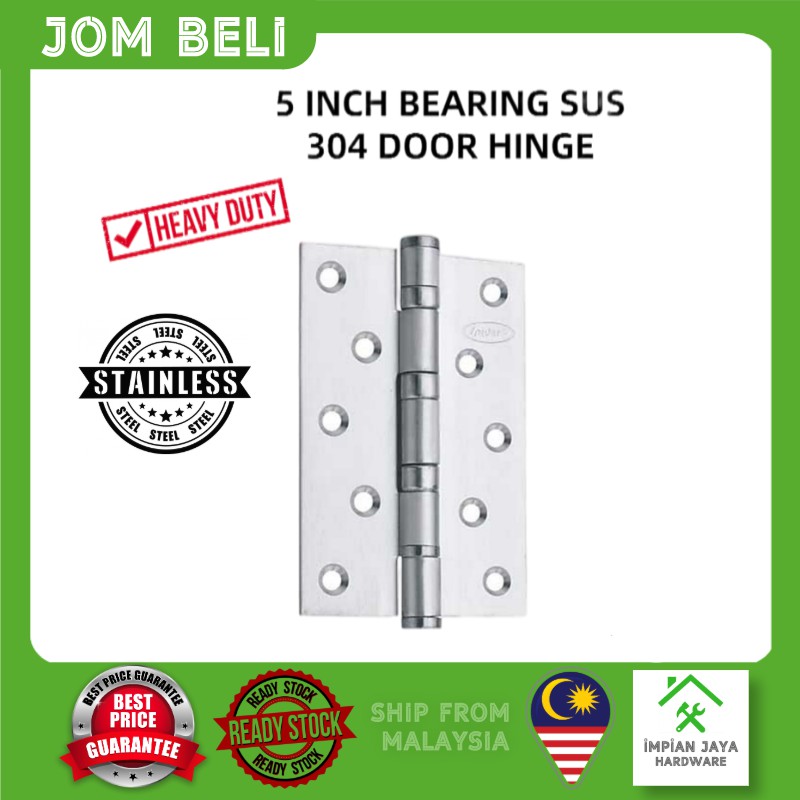 IMP 5 Inch 304 Stainless Steel Door Hinge Gate Cabinet Door Hinges 4 ...
