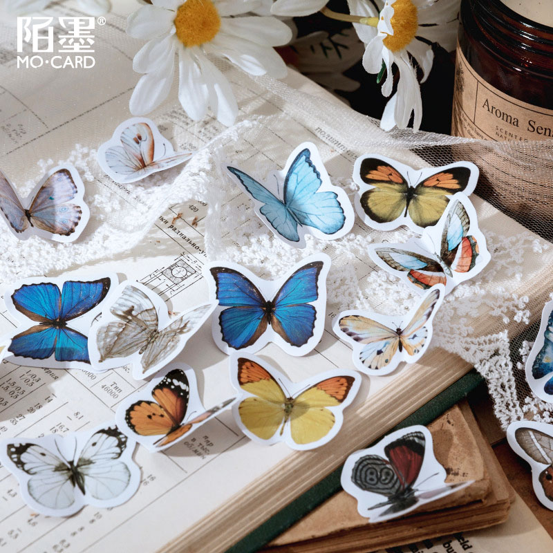 3pcs 3D Butterfly Assorted Sticker, Vintage Creative Sticker For Diary  Decoration