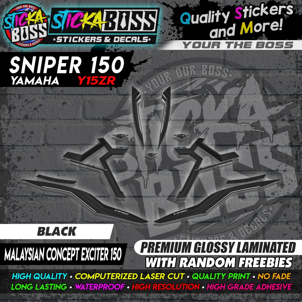 SNIPER 150 Stock Decals 【 MALAYSIAN CONCEPT EXCITER 150 】(Y15ZR / LC ...