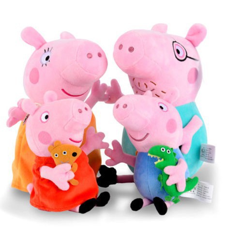 4PCS Pig Stuffed Toy Plush Doll George Mummy Daddy Kid