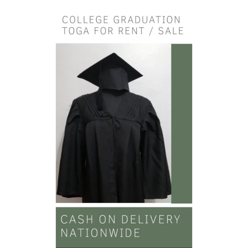 Color Black College Graduation toga set | Shopee Philippines