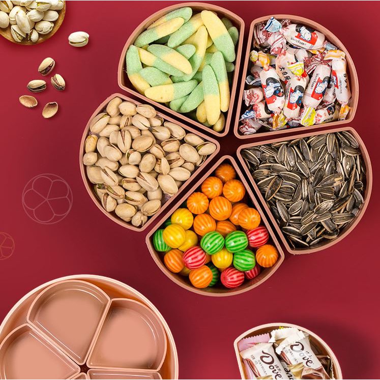 H 440 Round Candy Jar with 3 Compartments, Candy Box, Chinese New Year ...
