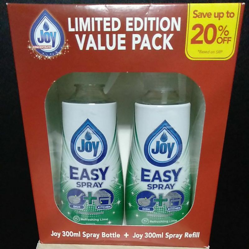 Joy (easy spray bottle 300ml + 300ml spray refill) Shopee Philippines