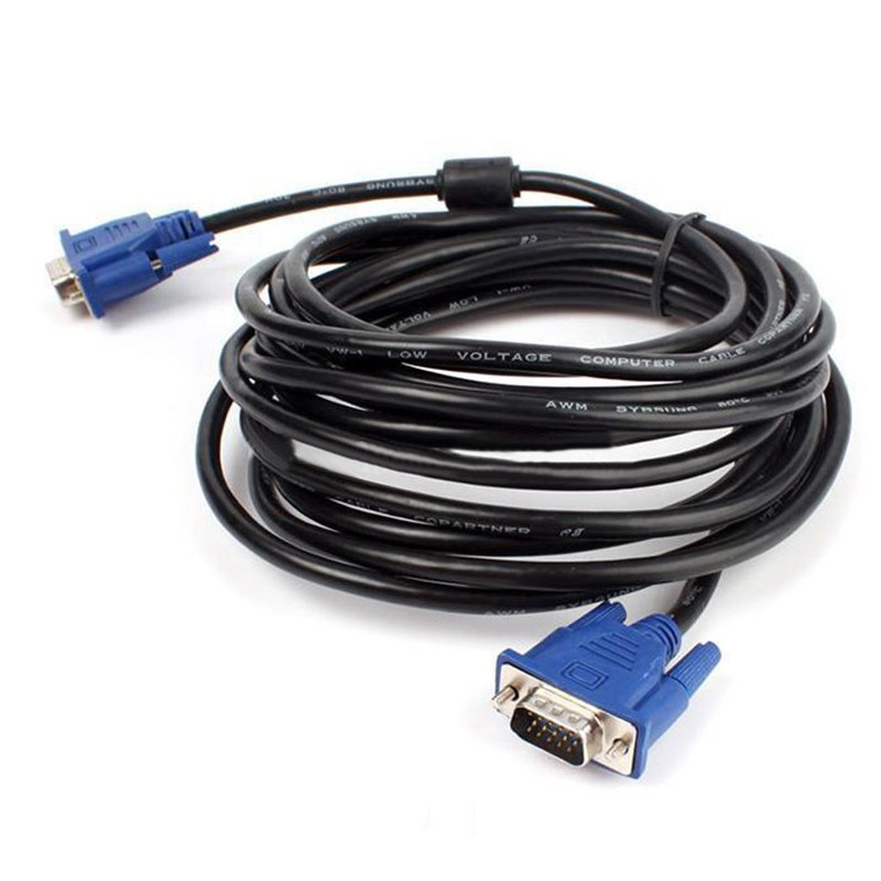 5m Vga Cable 15 Pin Vga Male To Male Extension Cable Shopee Philippines