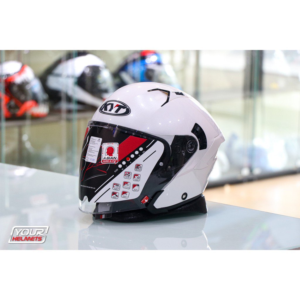 Kyt HELMETS NFJ PLAIN WHITE HELMET NLNL Shopee Philippines