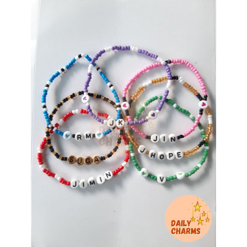 Bracelet store name beads