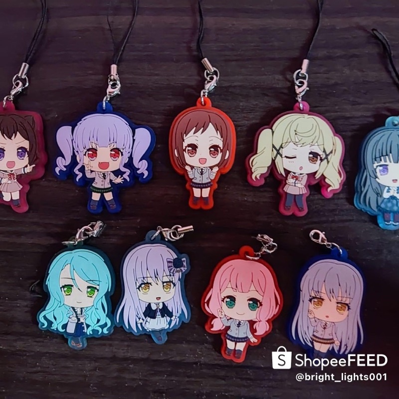 Anime Rubber Keychain (Female Characters) Shopee Philippines