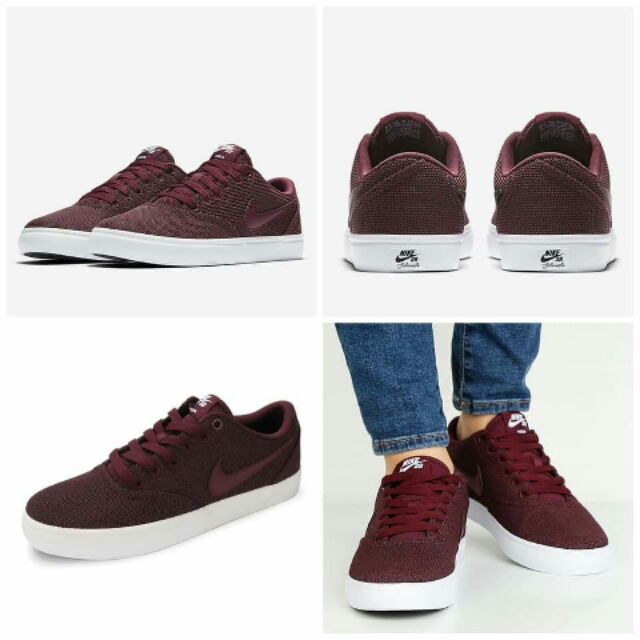 Nike sb hot sale check burgundy