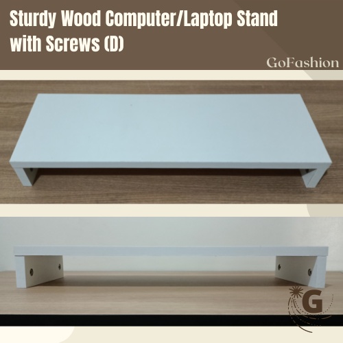Sturdy [Wood Monitor Riser] Computer/Laptop Stand with Screws | Shopee ...