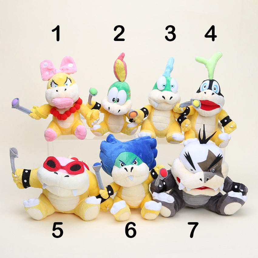 Super Mario Bros Koopa Koopaling Plush Toys Dolls Bowser Wendy Larry Iggy Ludwig Roy 8439