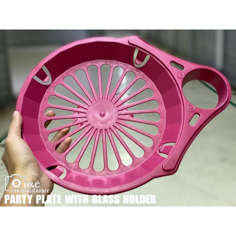PARTY PLATE WITH GLASS HOLDER (12 PCS) Shopee Philippines