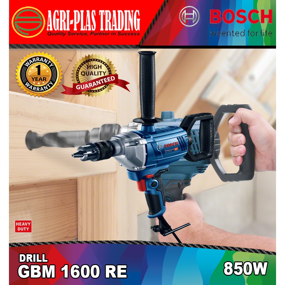 TALADRO PROFESIONAL 850W 630 RPM BOSCH GBM1600RE