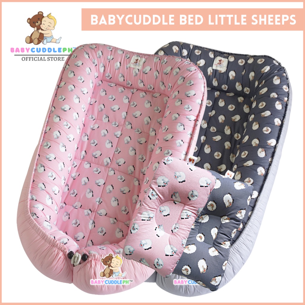 Little Sheep Babycuddleph Bed with Head Pillow/Baby nest/ Travel Bed