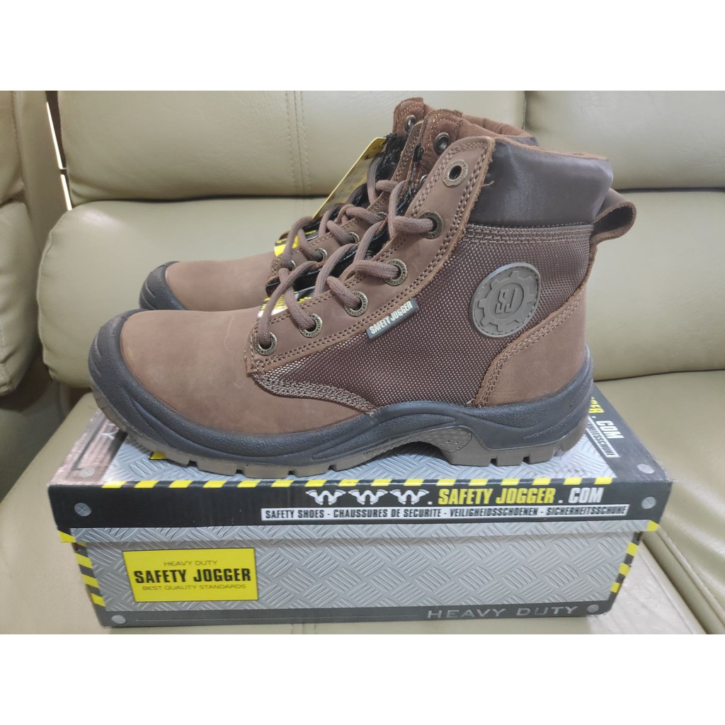 Safety Jogger Dakar S1P Heavy Duty Safety Shoes High Cut Brown/Taupe Shopee Philippines
