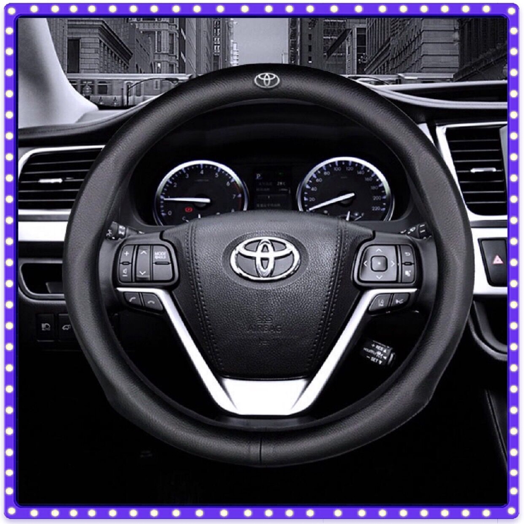 Toyota Leather Steering Wheel Cover Fit For Toyota Vios Altis Camry Mpv