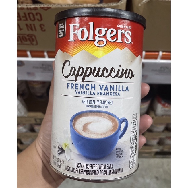 Folgers Cappuccino French Vanilla or Mocha Chocolate 453g Shopee