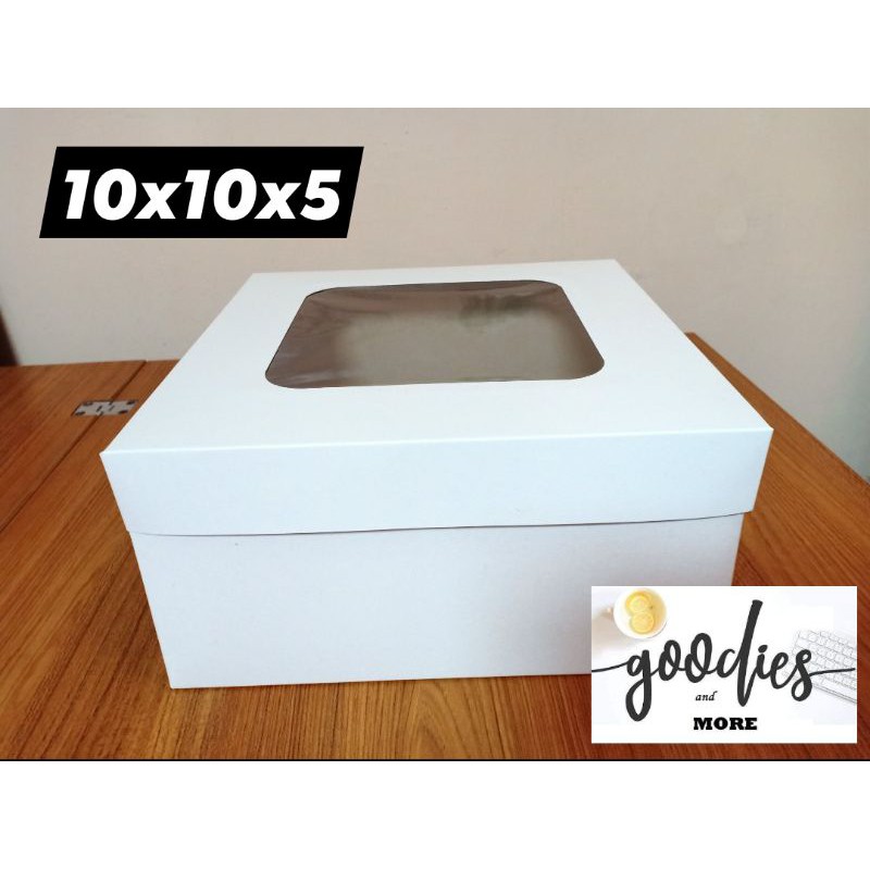 white cake box 10x10x5 (100pcs) Shopee Philippines