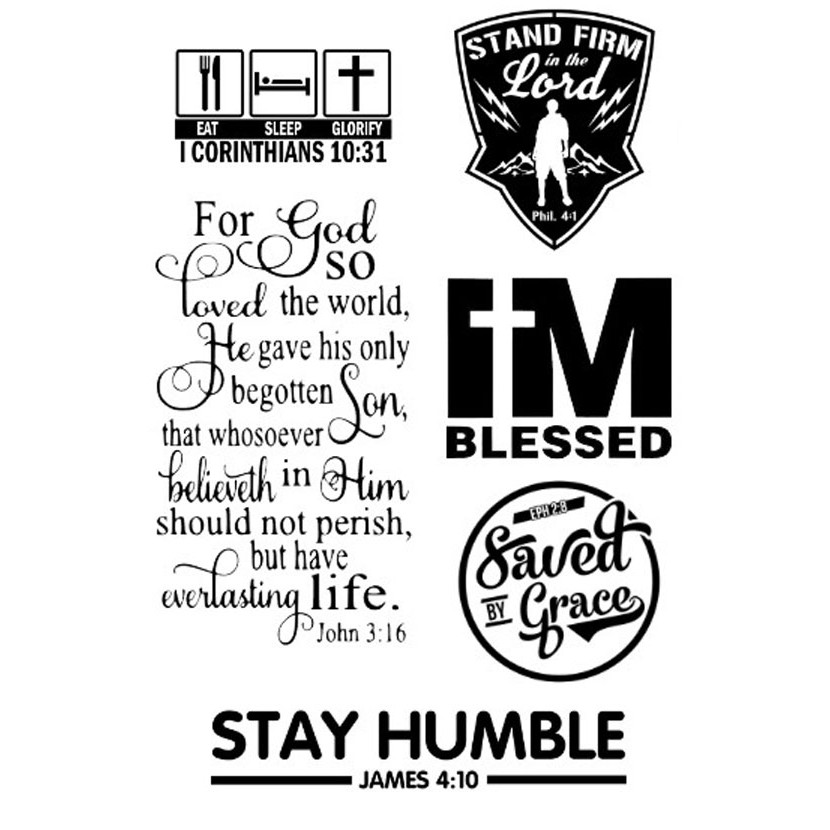 6pcs Bible Verse Transparent Vinyl Waterproof Stickers | Shopee Philippines