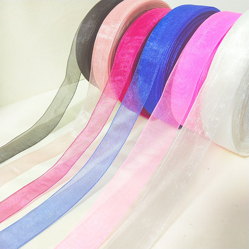 50 Yards / Roll 20MM Snow Yarn Ribbon Wedding Decoration Home Gift ...