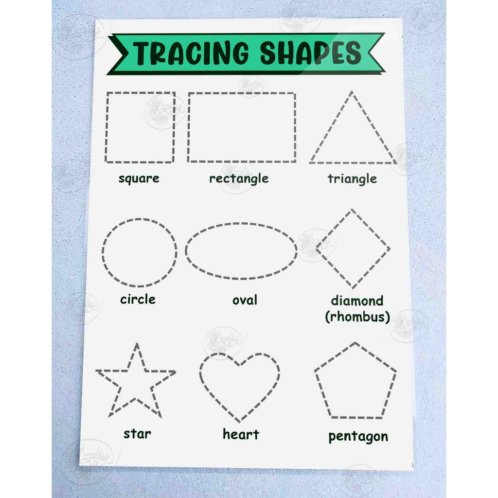 Tracing Name, Lines, Alphabet, Shape, Numbers and Marker Pens and Rings