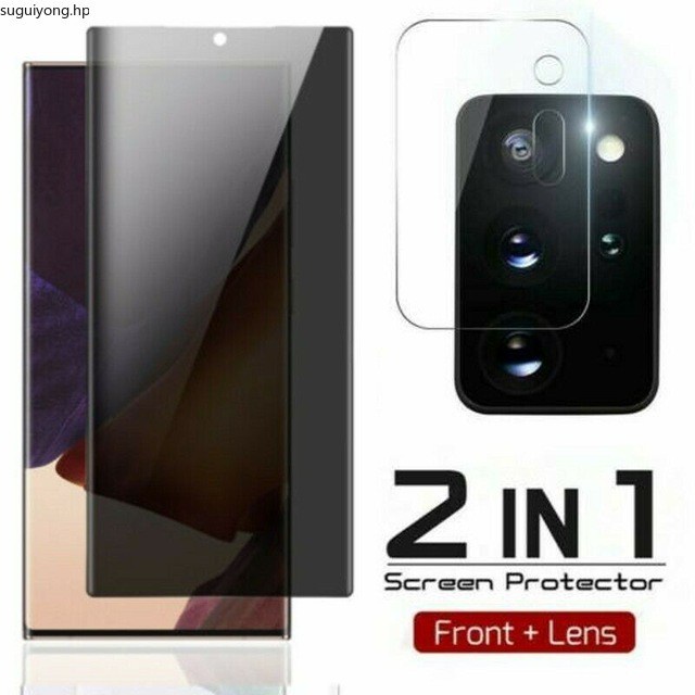 2in1 Privacy Tempered Glass Samsung S21 S20 FE S22 Plus S10 Note 10 Lite AntiSpy Privacy