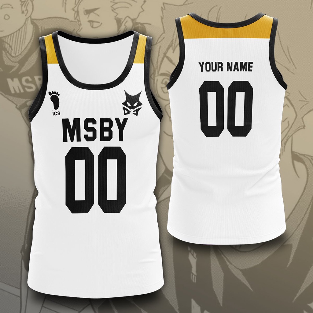 Basketball Jersey Customized Name and Number Haikyuu MSBY Black Jackal