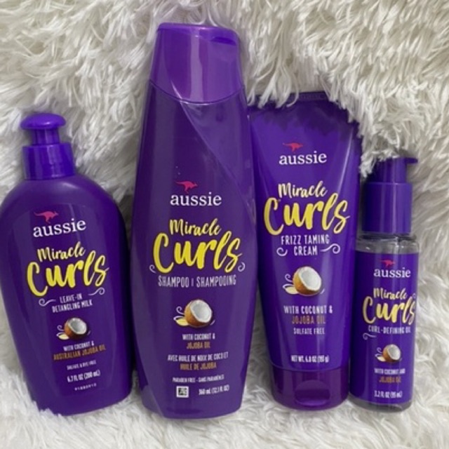 Authentic Aussie Miracle Curls shampoo detangling milk taming cream ...