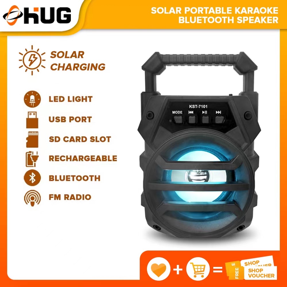 Hug Karaoke Portable Wireless Bluetooth Speaker with USB Port and FM