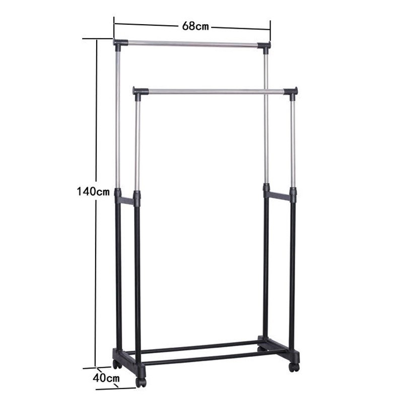 Dream Adjustable Double Pole Clothing Rack Shopee Philippines