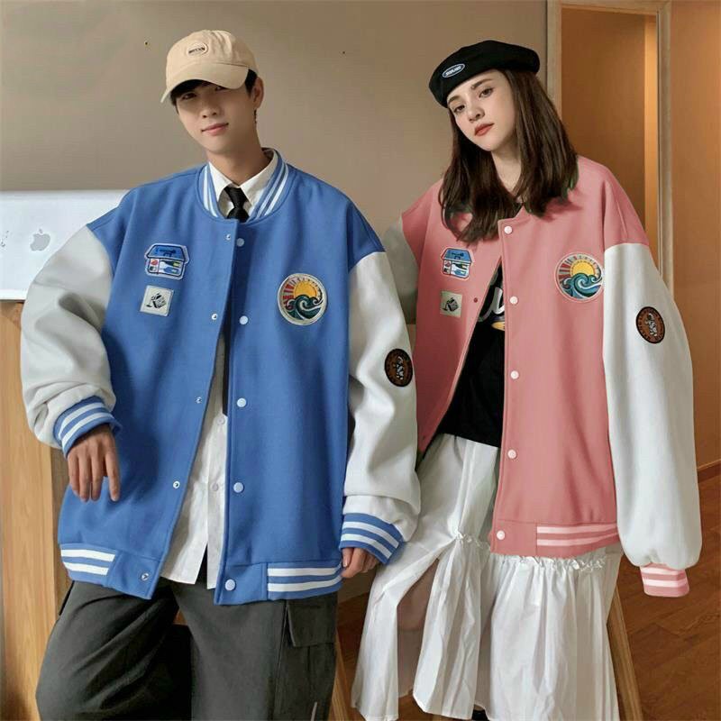 Felt bomber Jacket For Men And Women With logo With Button Border AN70 ...