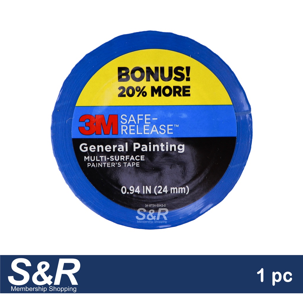 3M SafeRelease General Painting MultiSurface Painter's Tape 1pc
