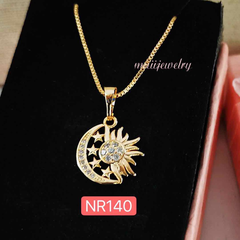 Sun moon hot sale star necklace